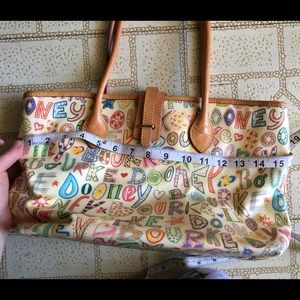 Dooney and Bourke multicolored letter bag